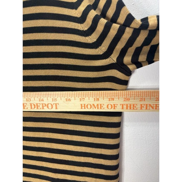 EILEEN FISHER Women’s Tencel/Silk Tan/Black Striped Pullover TopSweater Sz M - Picture 8 of 16